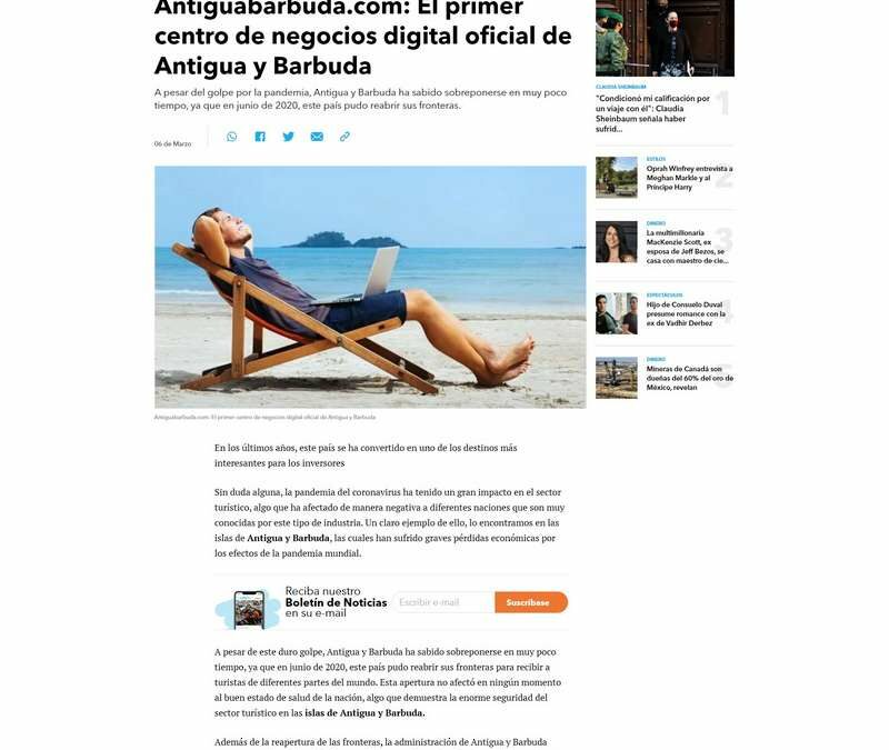 Antiguabarbuda.com: El primer centro de negocios digital oficial de Antigua y Barbuda